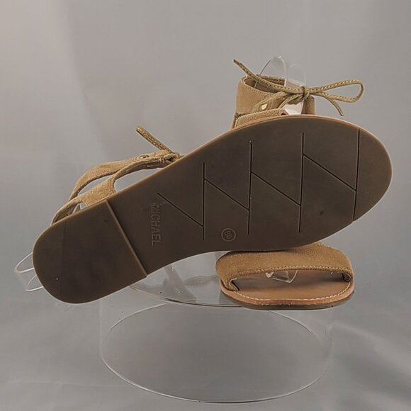 Michael Lizzi Strappy Gladiator Sandals Tan Leather - Picture 7 of 8